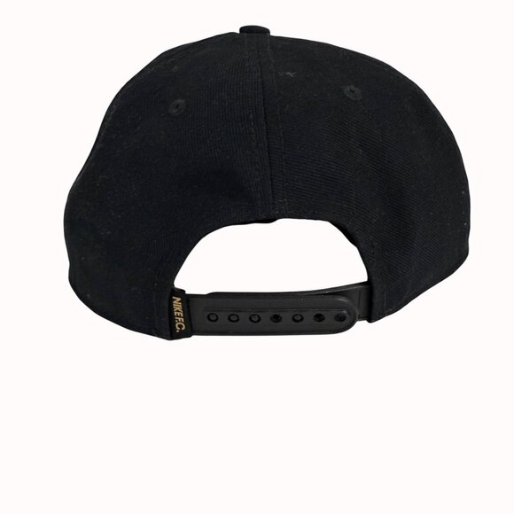 Nike FC True Snapback Hat Black Baseball Cap Fan White Spellout Bold Embroidery - Picture 6 of 14